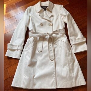 COACH cream/tan double breasted trench